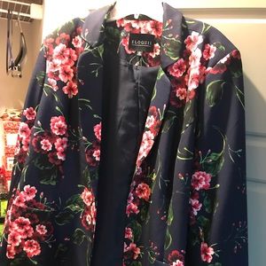Sz. 20 Floral Navy Eloquii Blazer